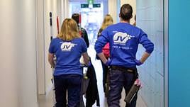 Empleados de la empresa de limpieza profesional