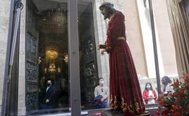 El Cristo de Medinaceli procesionó en 2021 en el Maremóvil.