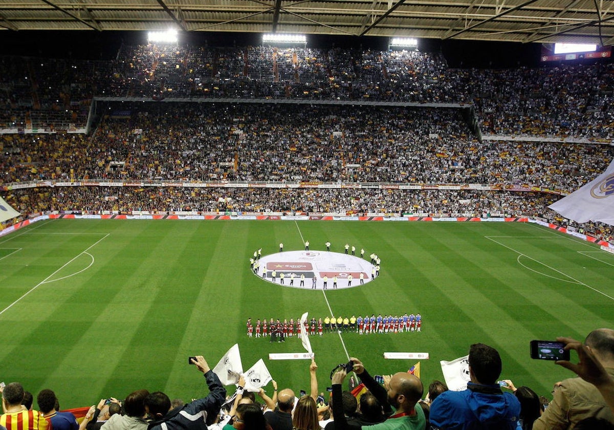 Mestalla ha albergado diez finales de Copa.