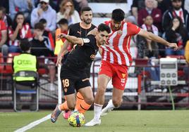 Rubén Baraja se mostró molesto con el devenir del partido.