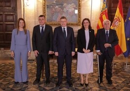 Puig, Morera y Soler, junto a los nuevos miembros del Jurídic, De Lucas y Lapresta.