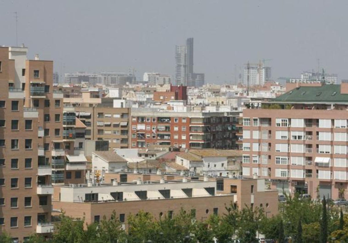 Vista de viviendas en Valencia.