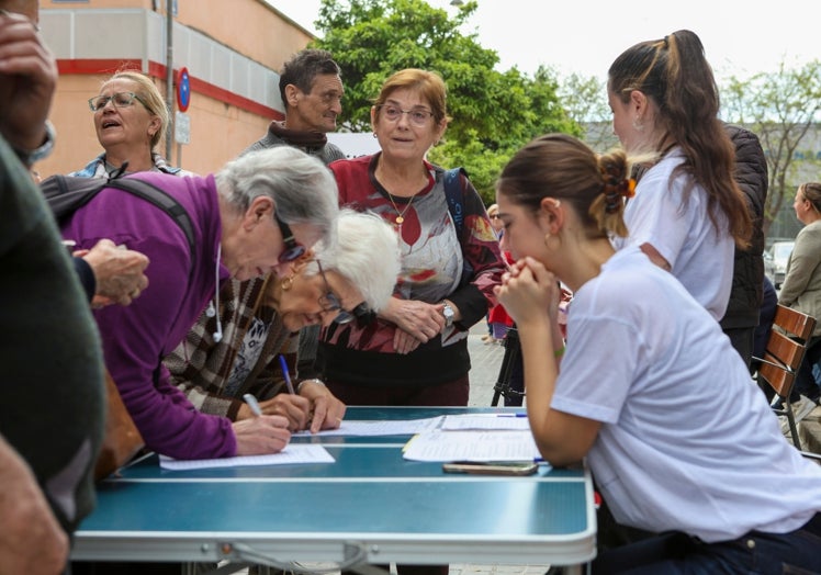 Recogida de firmas.