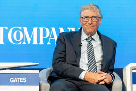 Bill Gates en una imagen de archivo durante su intervención en Davos, Suiza