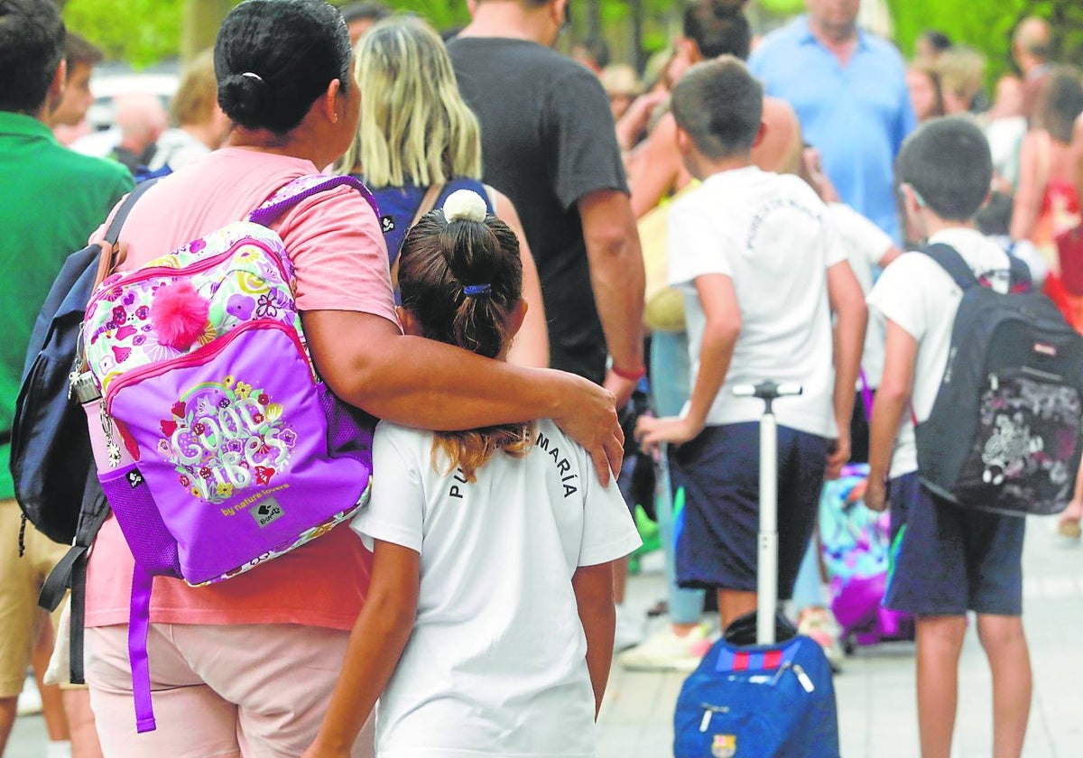 Primer día de clase en un colegio valenciano.