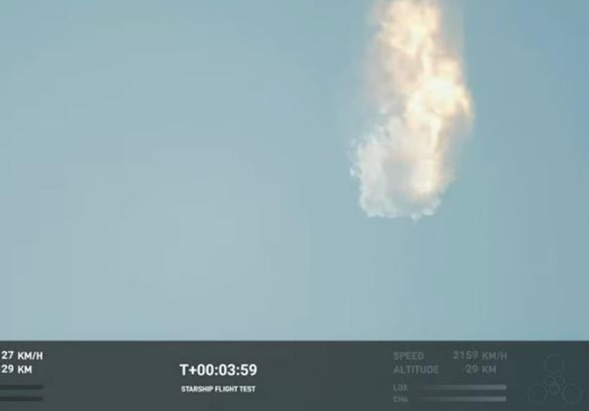 El vídeo viral del día: así ha explotado en el aire el cohete de Elon Musk a 2.127 km/h