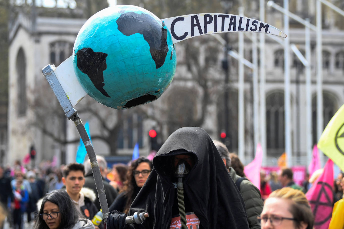 Marcha ecologista en Londres contra el cambio climático