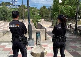 La fuente en un parque.