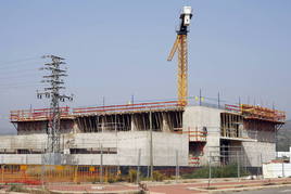 Imagen de archivo de la construcción del primer edificio del parque científico