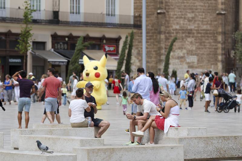 Ambientazo este domingo en las calles de Valencia