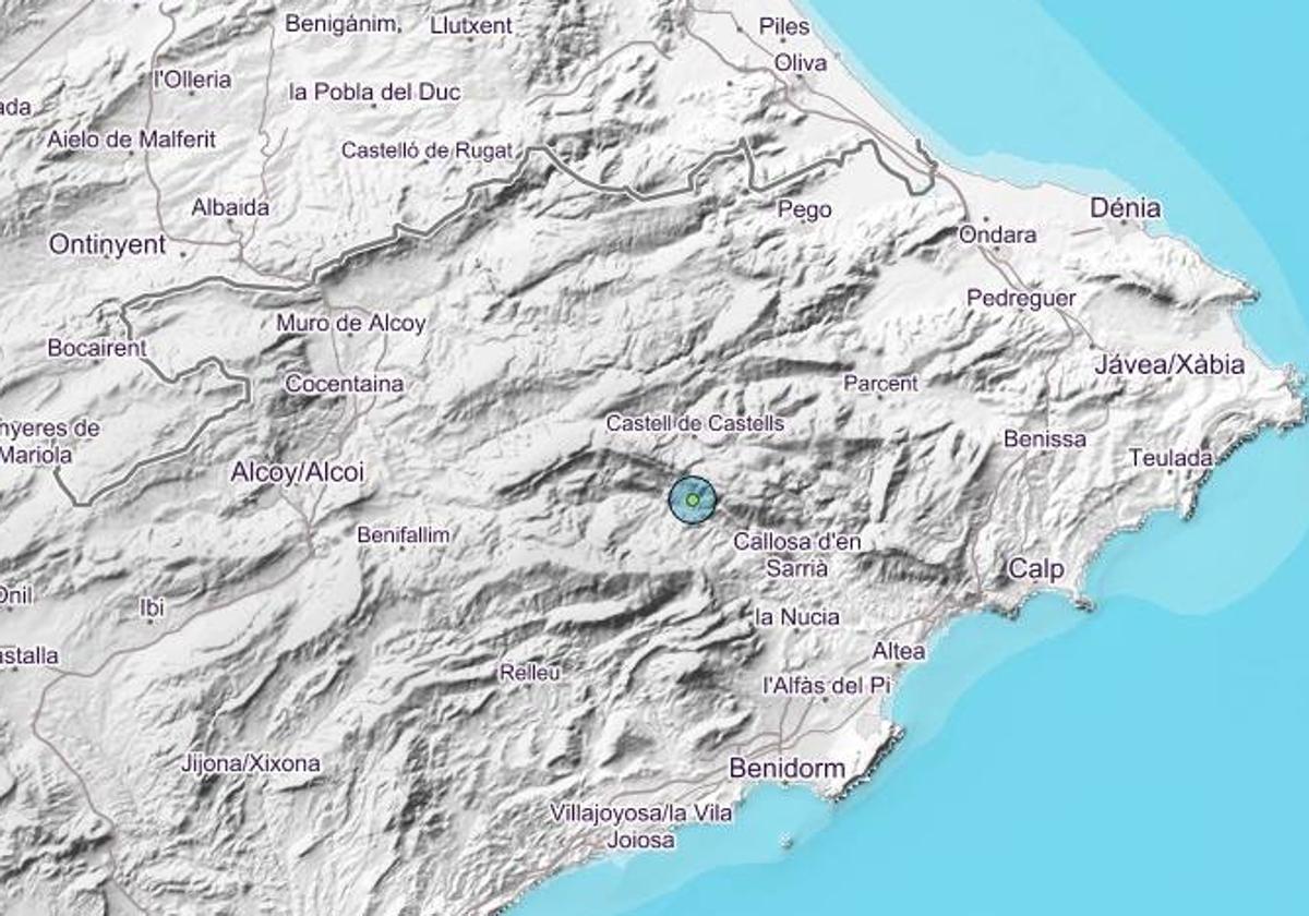 El Castell de Guadalest registra un terremoto de 1,8 grados