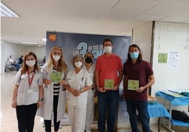 Campaña realizada en el Hospital de Xàtiva este martes.