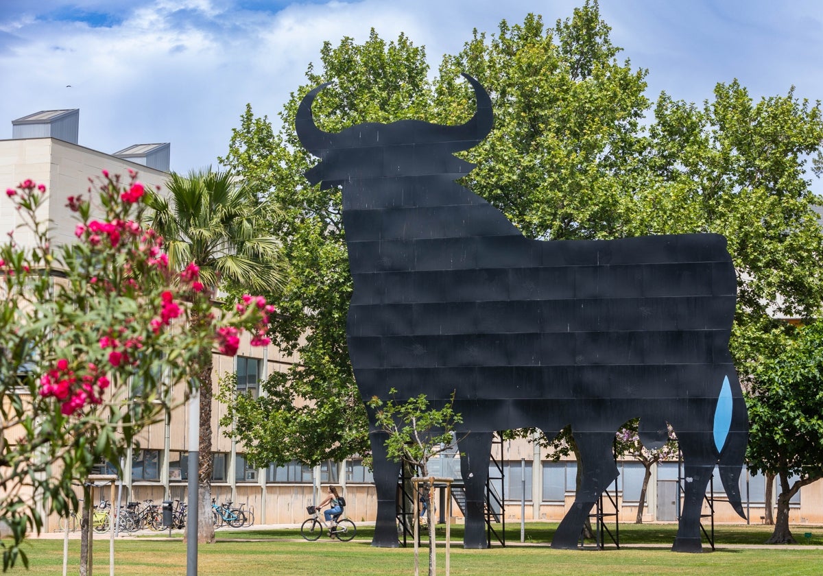 ¿Qué hace un toro de Osborne en el campus?