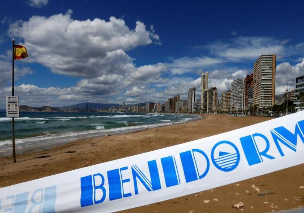 Una playa de Benidorm, capital del turismo español.