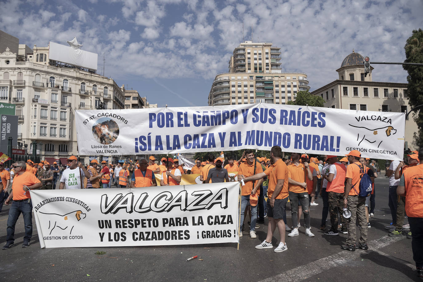 Así ha sido la manifestación en defensa de la caza celebrada en Valencia