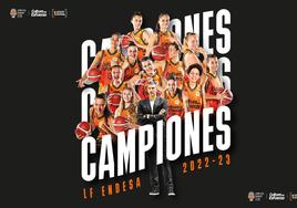 Cartel de celebración del Valencia Basket.