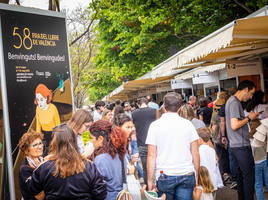 La Fira del Llibre de Valencia, el pasado domingo en los Jardines de Viveros.