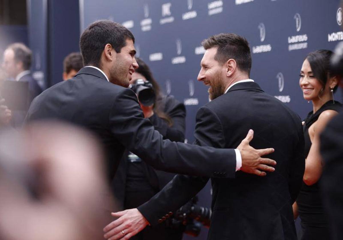 Alcaraz y Messi, juntos en París en los premios Laureus