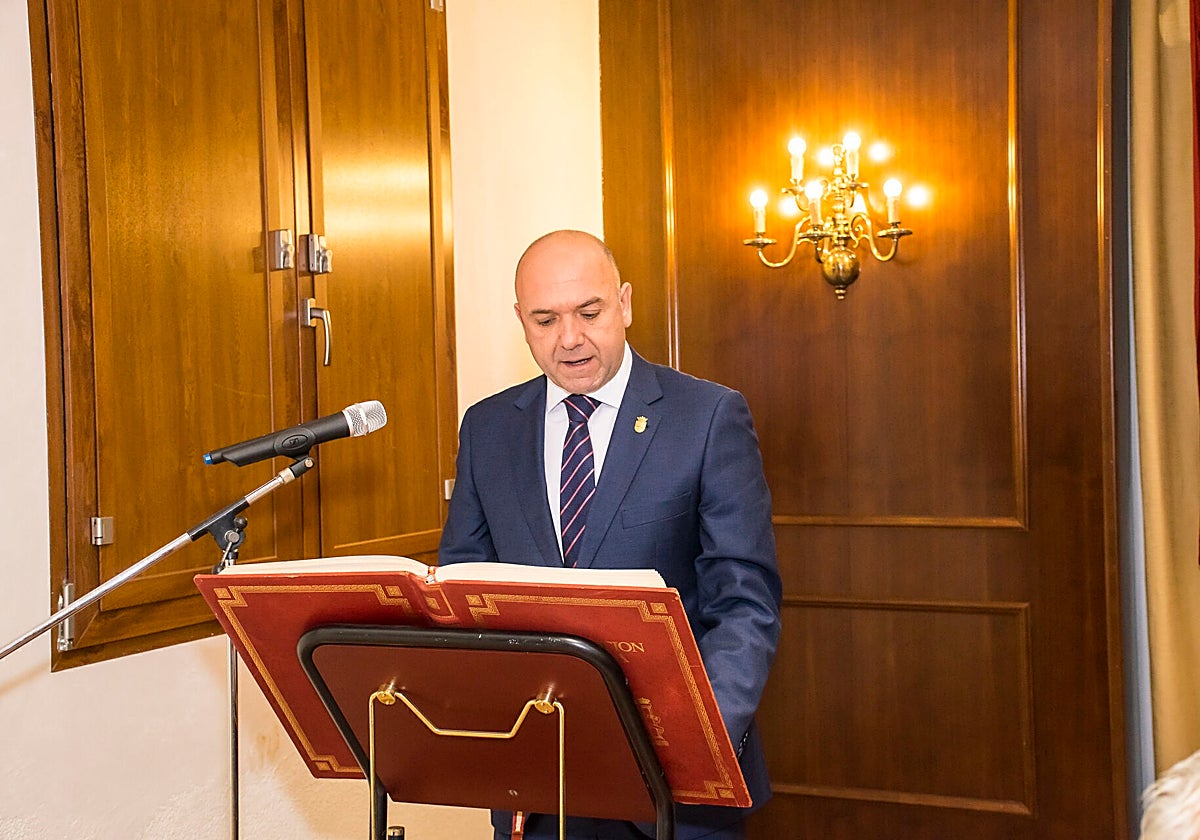 Evarist Aznar, en su toma de posesión como alcalde.