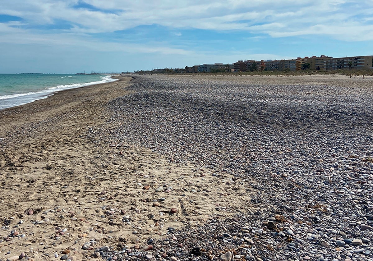 Estado actual de la playa de Almardà.