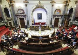 Pleno del ayuntamiento de Valencia.