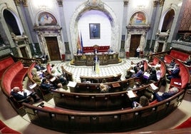 Pleno en el Ayuntamiento de Valencia.