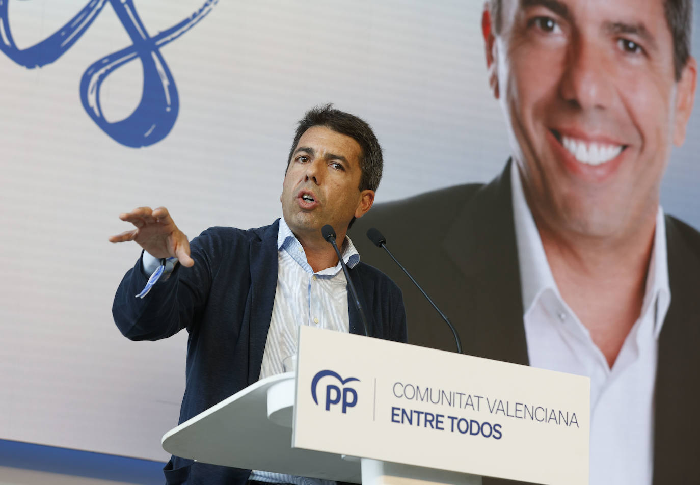 Carlos Mazón durante un mitin del Partido Popular.