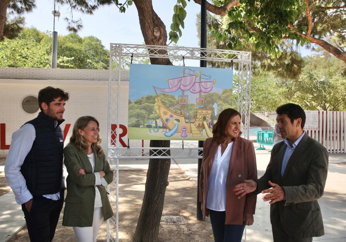 Caballero, Climent, Catalá y Mundina, en la presentación del parque.