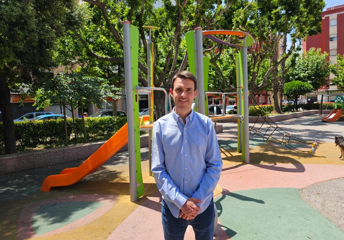 Miguel Vidal en el parque Pere Crespí.