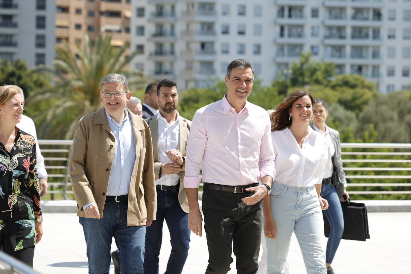 Fotos del mitin de Pedro Sánchez en Valencia antes del 28-M