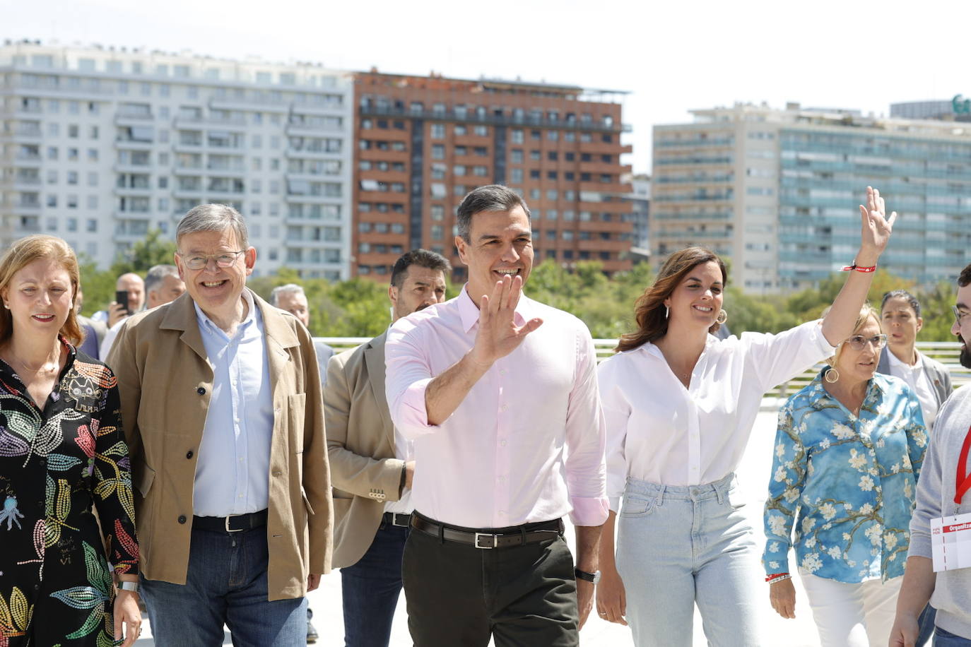 Fotos del mitin de Pedro Sánchez en Valencia antes del 28-M