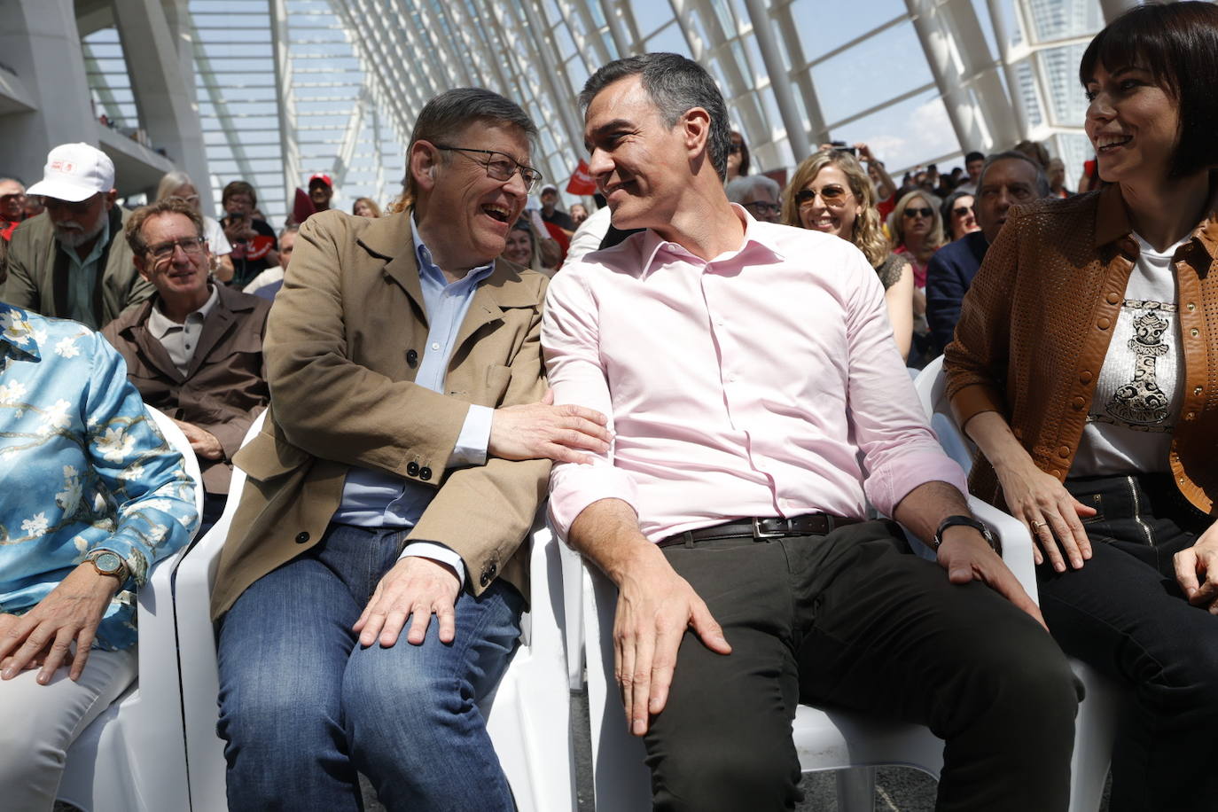 Fotos del mitin de Pedro Sánchez en Valencia antes del 28-M