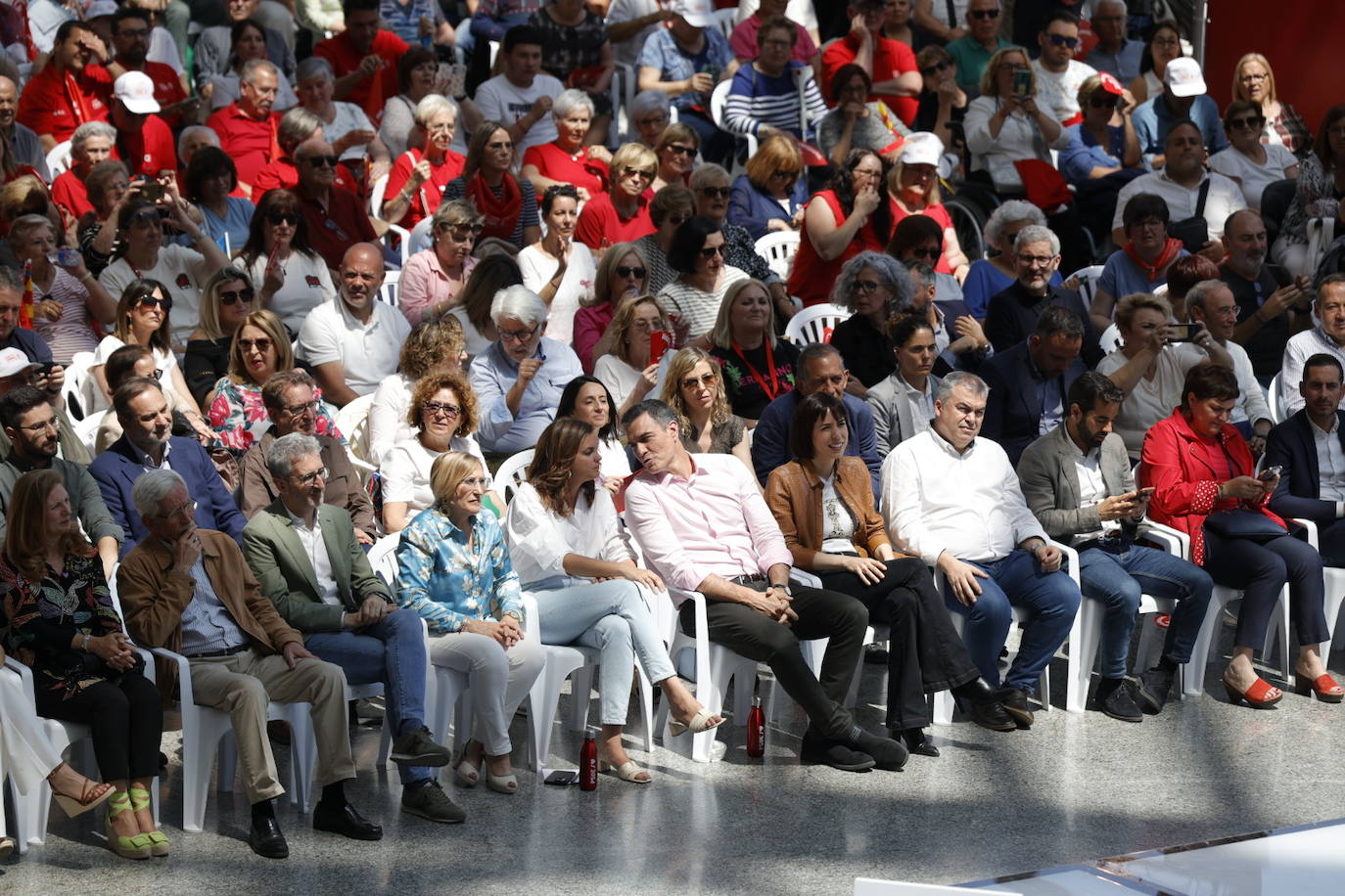 Fotos del mitin de Pedro Sánchez en Valencia antes del 28-M