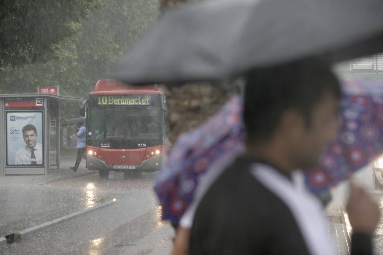 La DANA deja intensas lluvias en Valencia