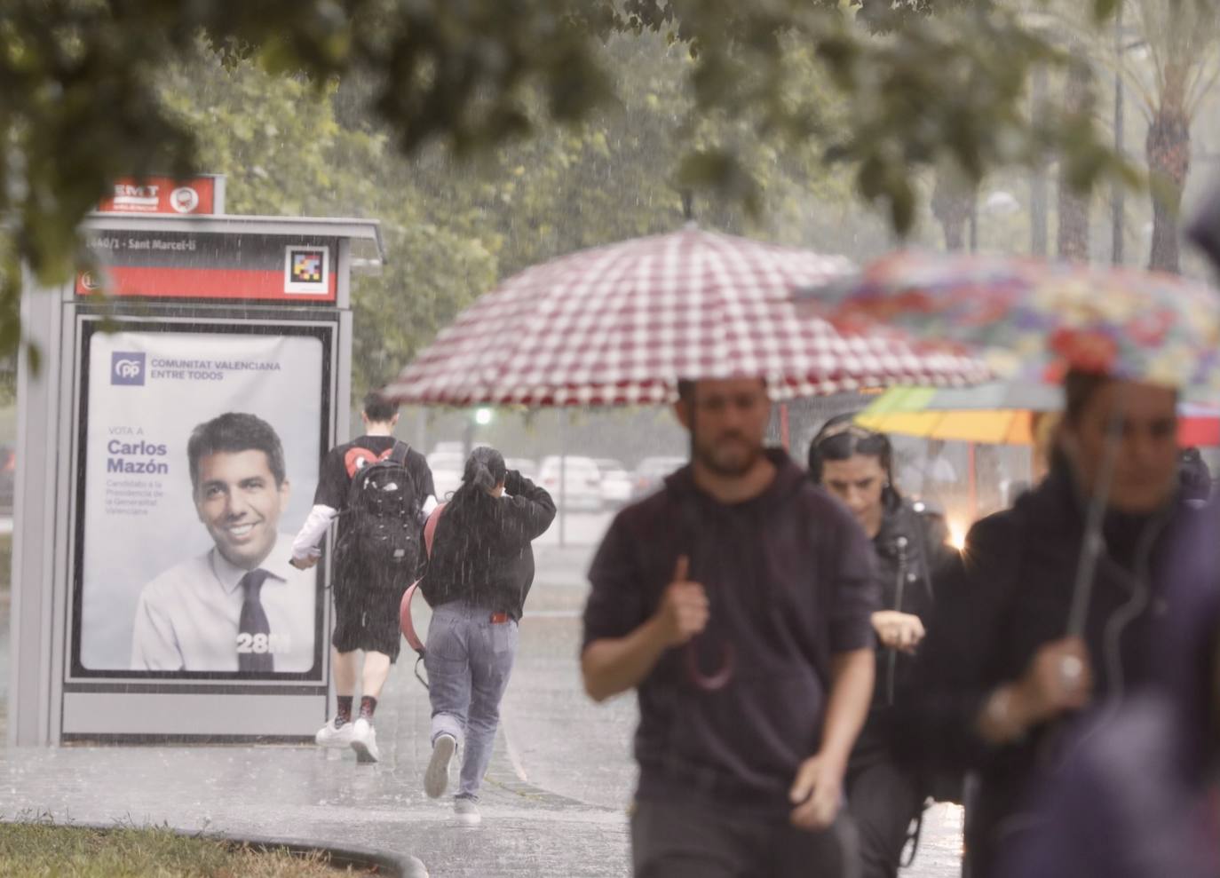 La DANA deja intensas lluvias en Valencia