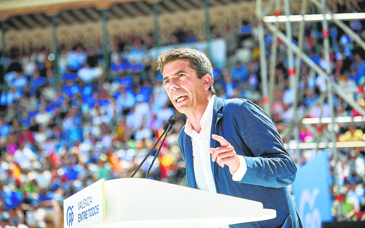 Carlos Mazón, el domingo en la plaza de toros.