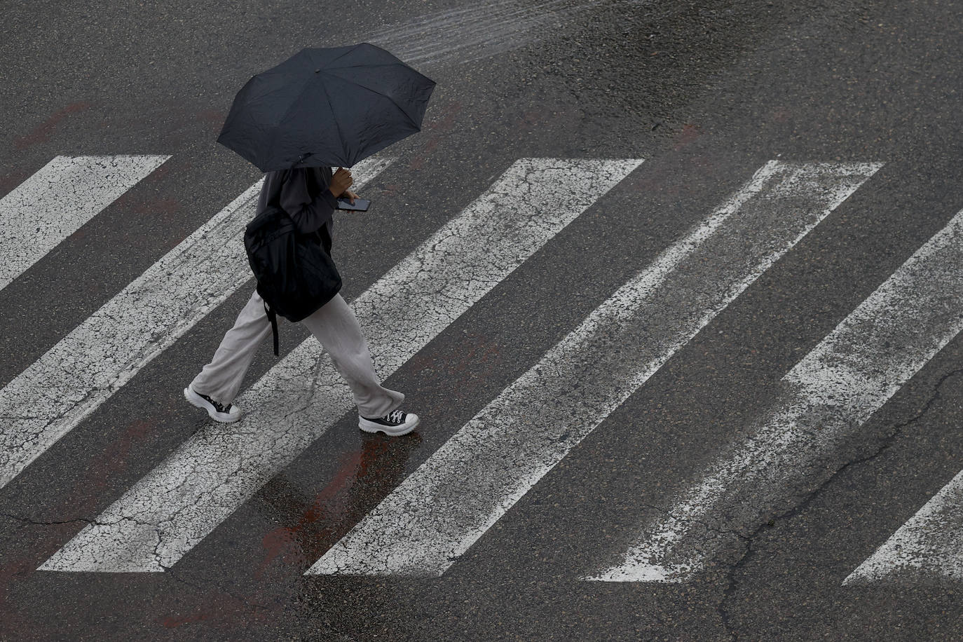 Lluvia en Valencia, imagen de archivo.