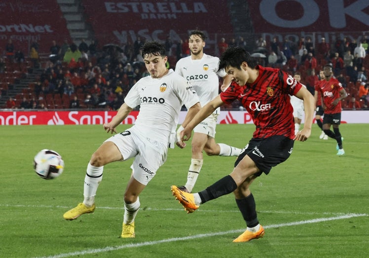 Diego López, durante el choque en Son Moix contra el Espanyol.