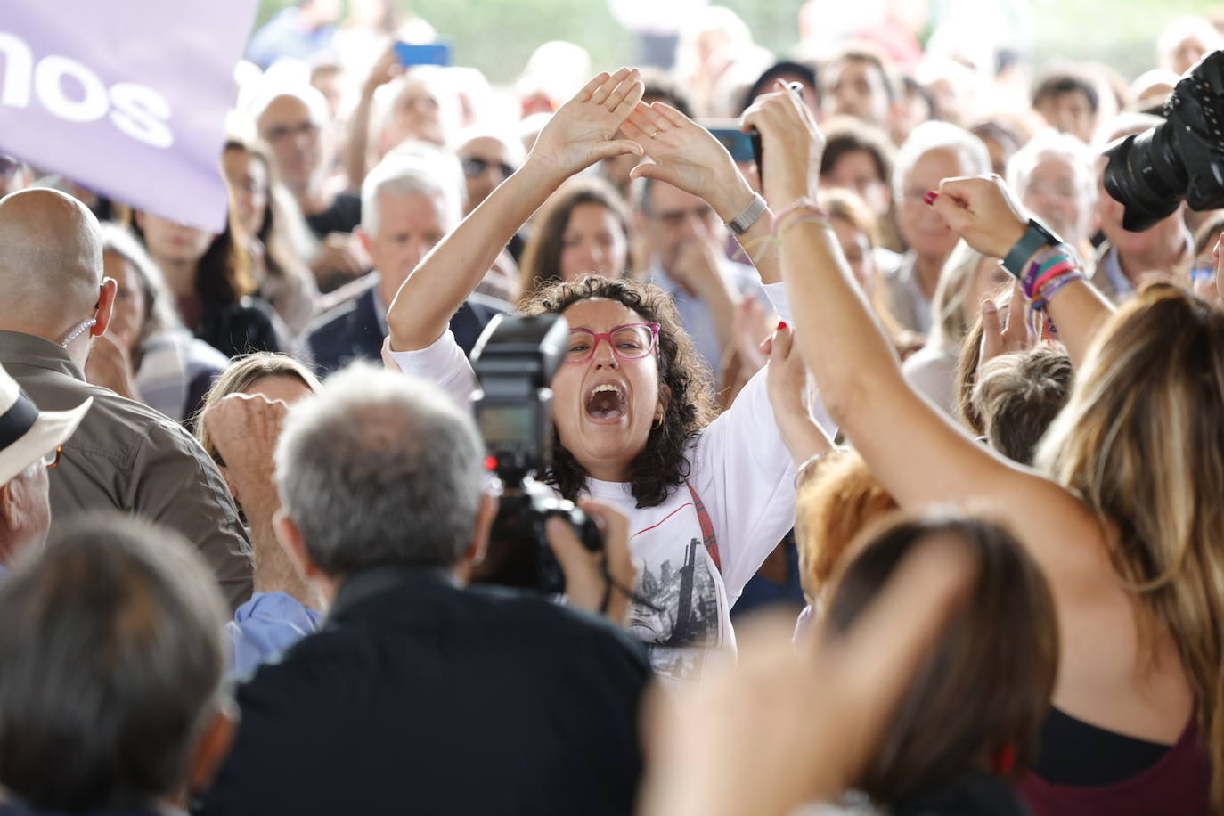 Pablo Iglesias acude al acto de Podemos en Valencia