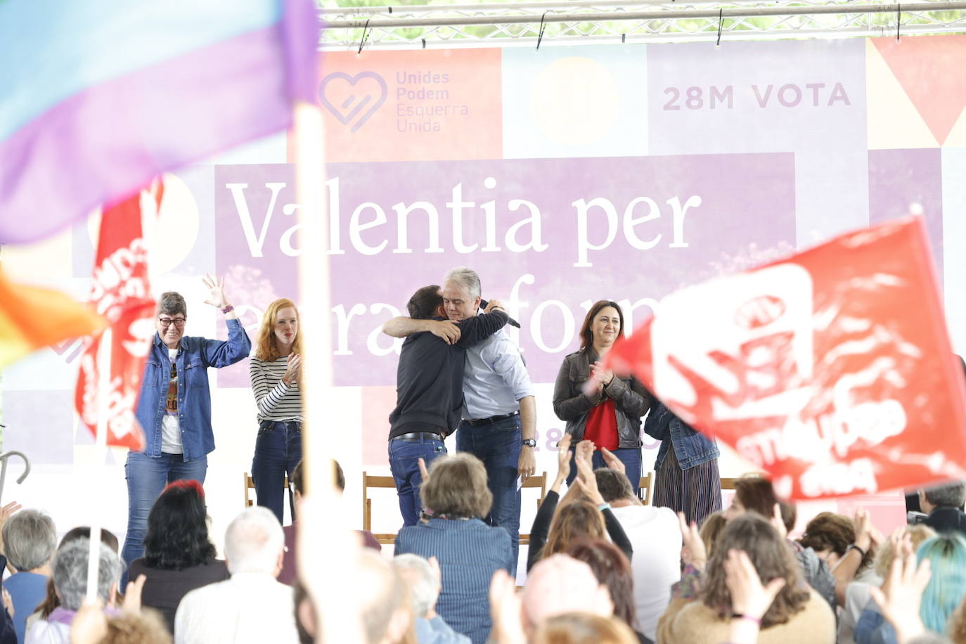 Pablo Iglesias acude al acto de Podemos en Valencia