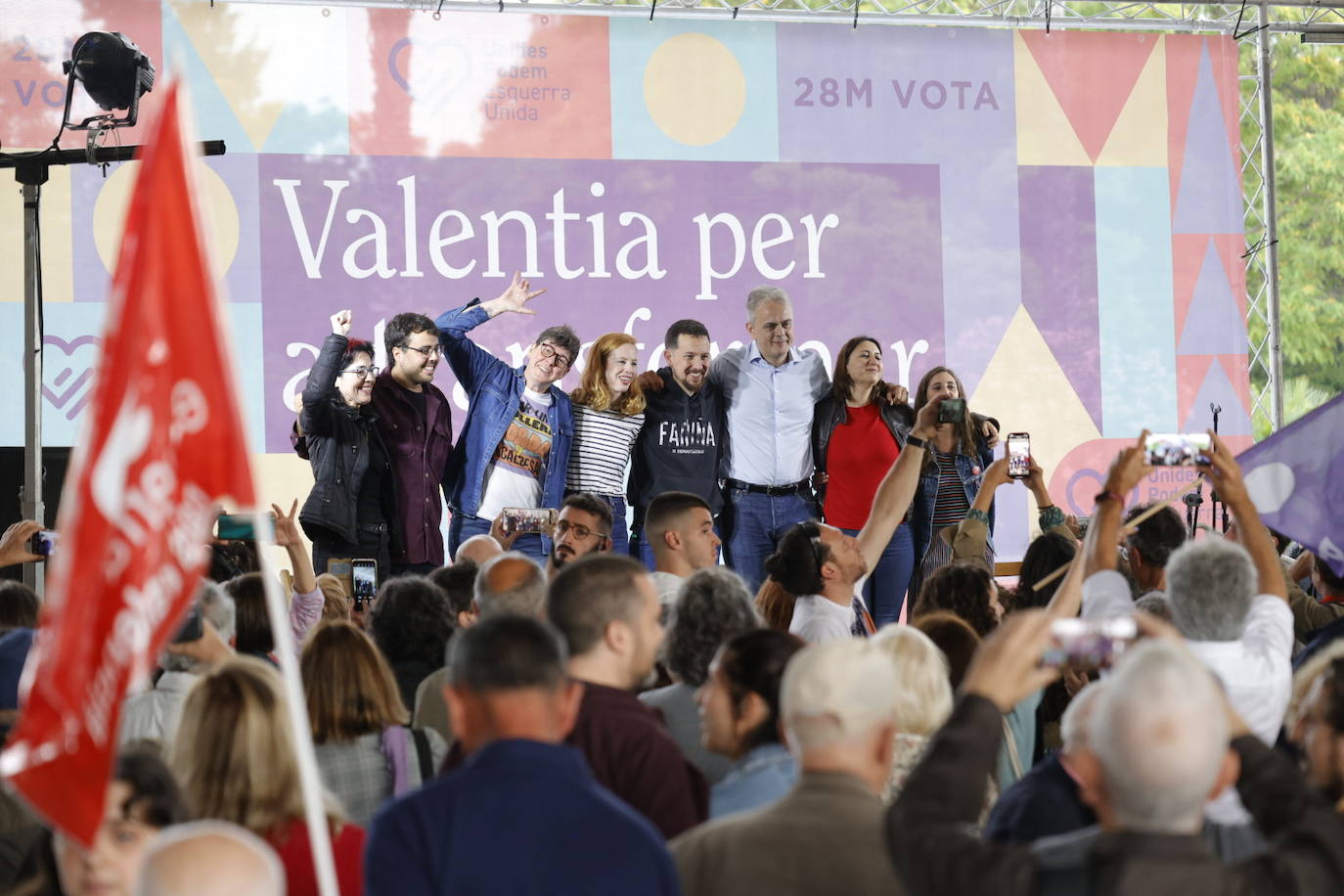 Pablo Iglesias acude al acto de Podemos en Valencia