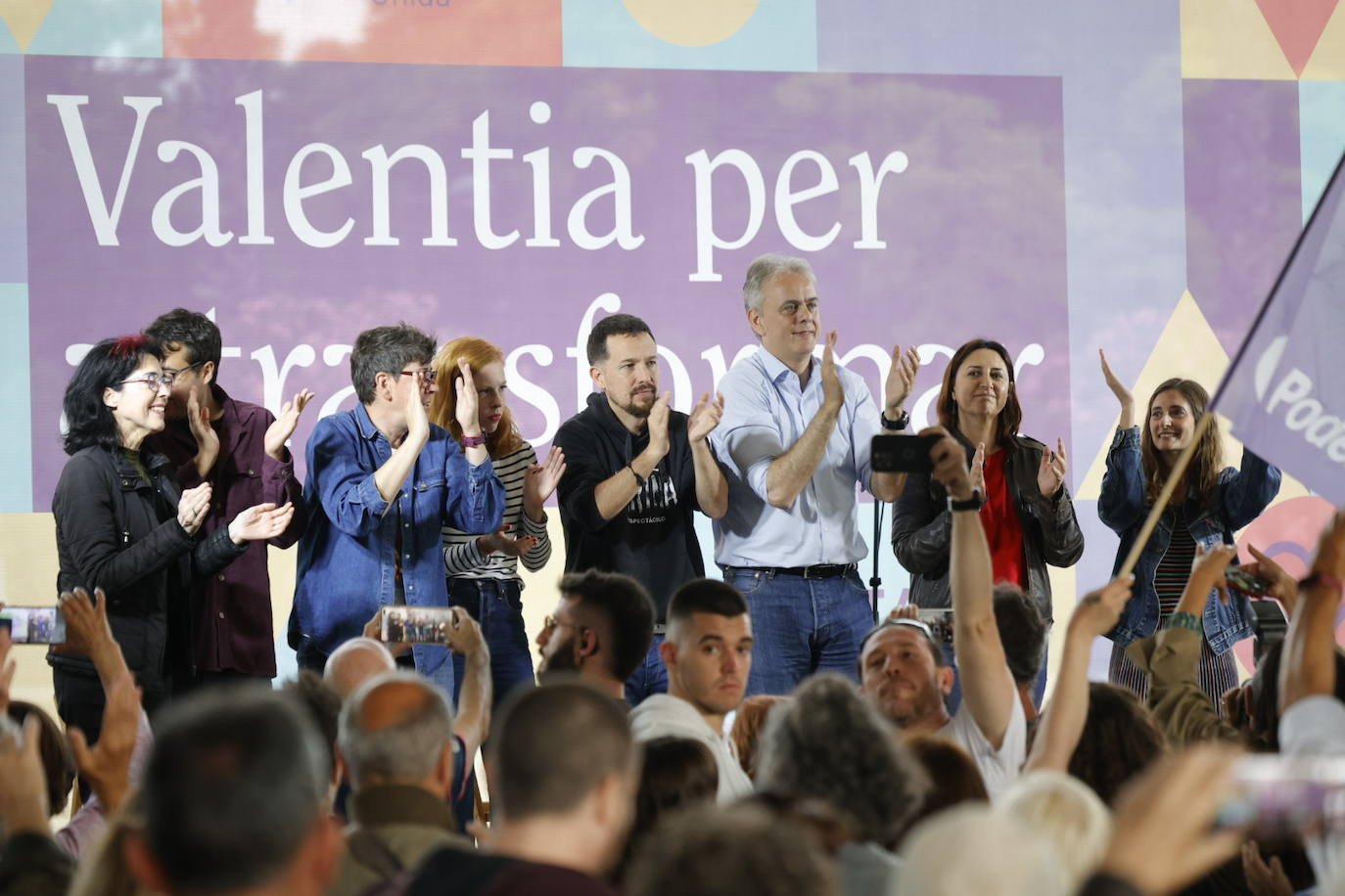 Pablo Iglesias acude al acto de Podemos en Valencia