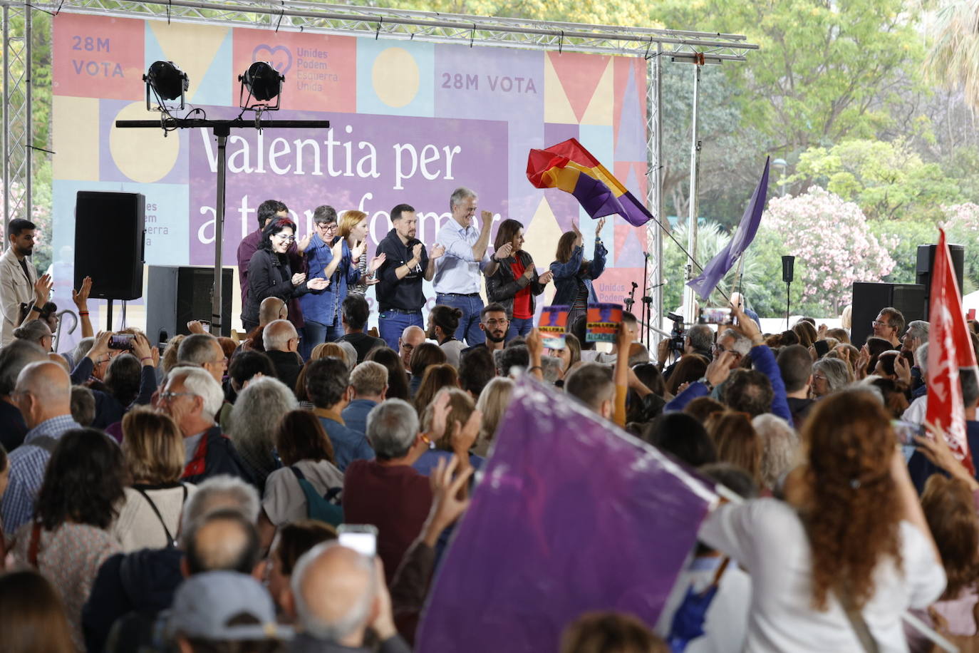 Pablo Iglesias acude al acto de Podemos en Valencia