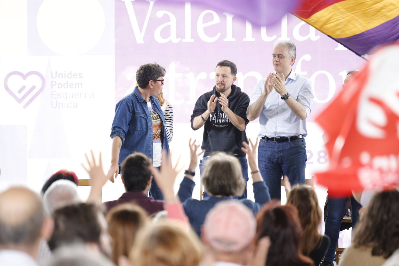 Pablo Iglesias acude al acto de Podemos en Valencia