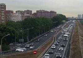 Atasco en la Pista de Silla, este viernes