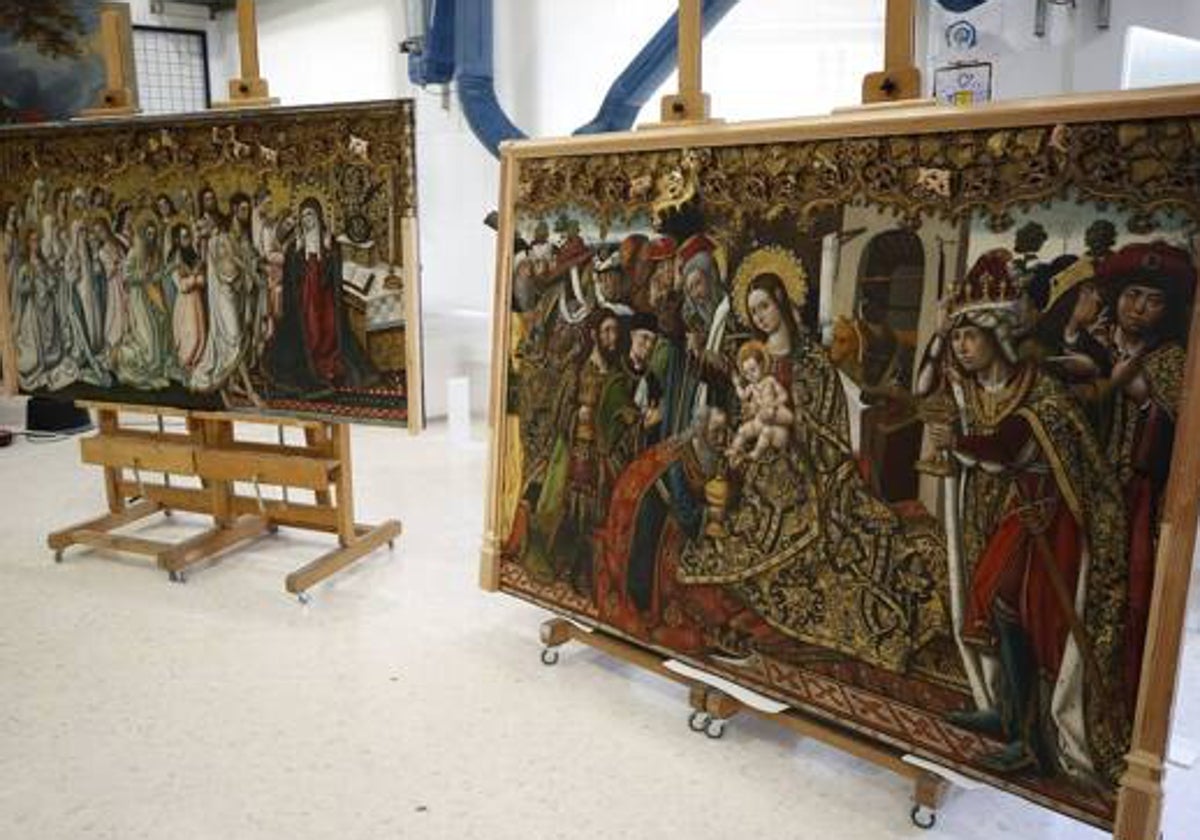 Retablo del Maestro de Perea que desde 2010 se encuentra en restauración.