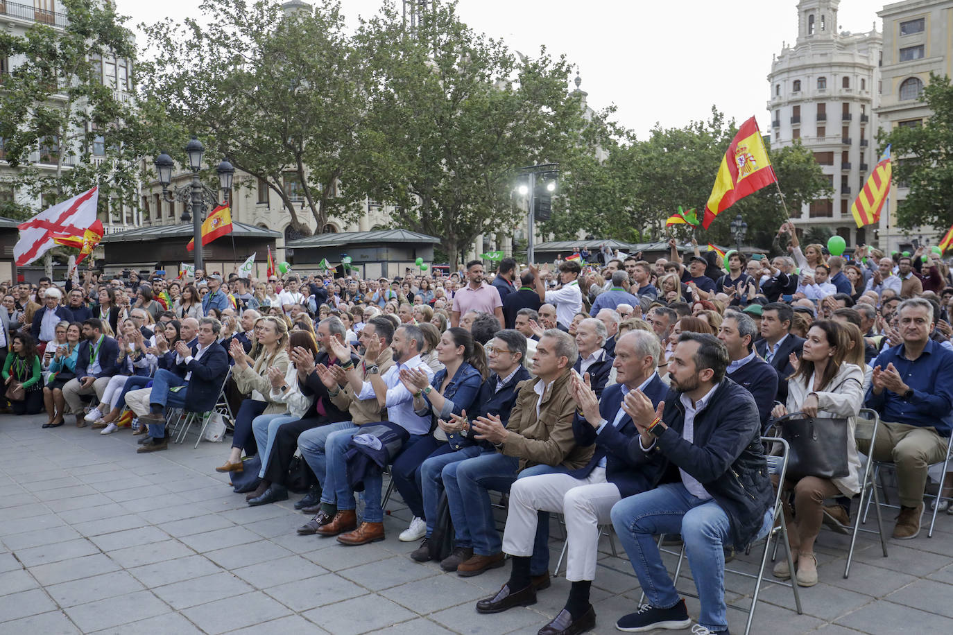 Un mitin de Vox en la ciudad de Valencia durante la campaña electoral.