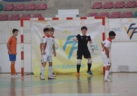 El equipo infantil del Paidos Dénia durante un encuentro.