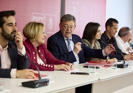 Puig, este martes, en la reunión de la ejecutiva del PSPV