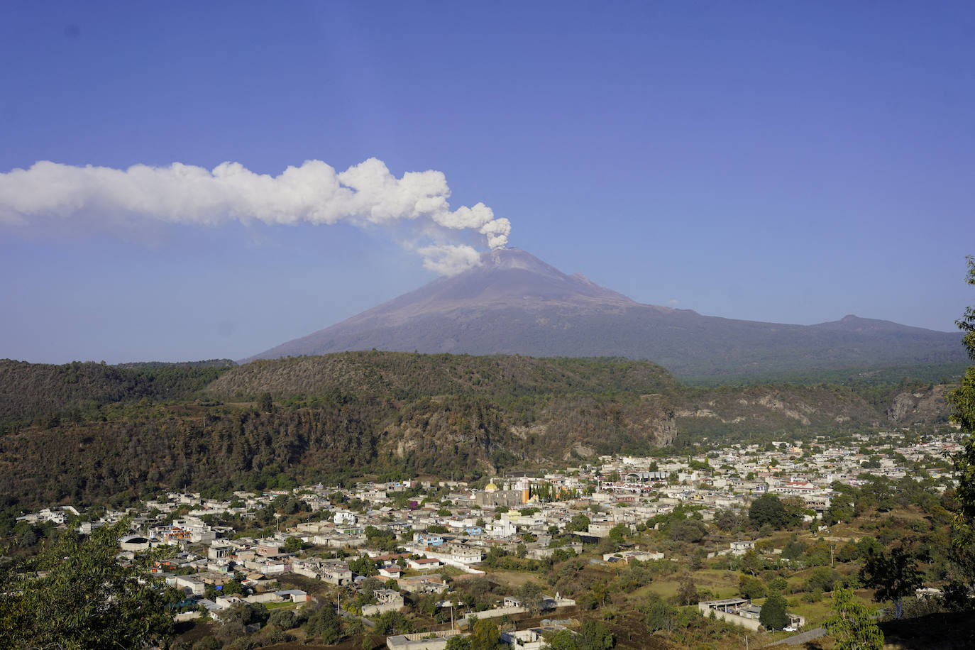 La impresionante erupción del volcán Popocatépetl